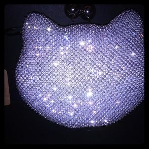 Cat ears bling bling  clutch bag NWT